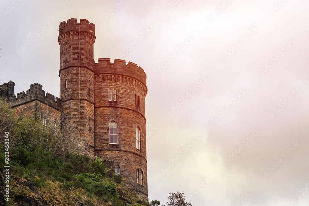 Governor's House on The Calton Hill, Edinburgh, Scotland At Sunrise