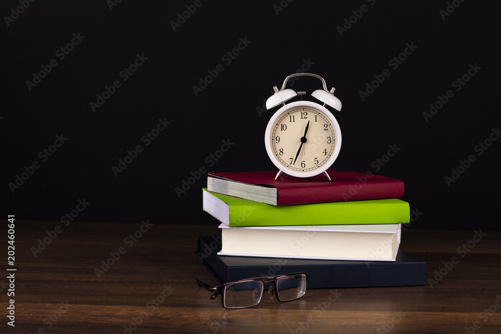 Clock and book Clock and book