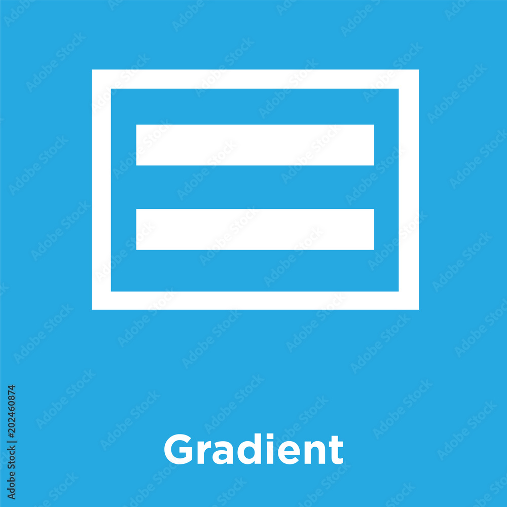 Gradient icon isolated on blue background Gradient icon isolated on blue background