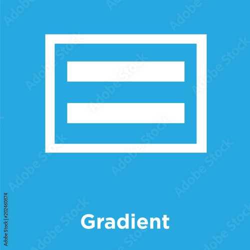 Gradient icon isolated on blue background