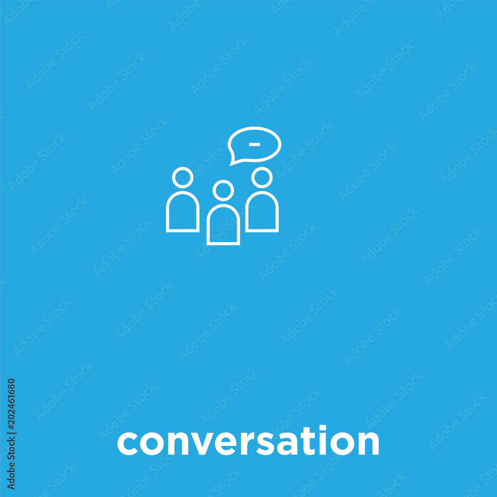 conversation icon isolated on blue background conversation icon isolated on blue background