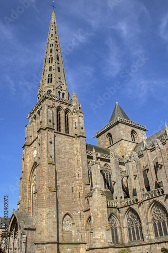 Tréguier.Extérieur de la cathédrale Saint-Tugdual, Côtes d'Armor. Bretagne