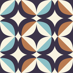 Fototapete Retro-Muster Skandinavisches Retro-Muster mit Geometrie  © orangeberry