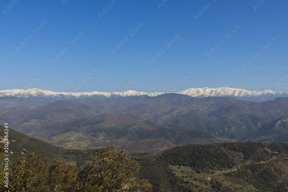 The Pyrenees majestically snowed.