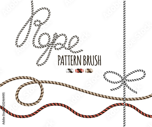 Rope pattern brush