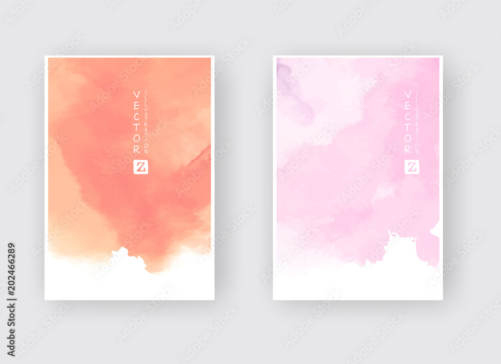 Fototapeta premium Watercolor design banners