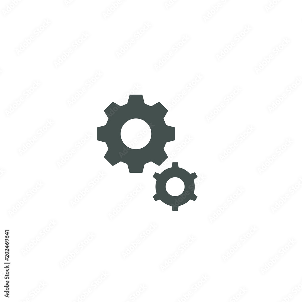 Black and white gear icon Black and white gear icon
