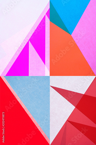 farbenfrohe geometrische Formen - Grafik Design Pop Art - Papier Collage