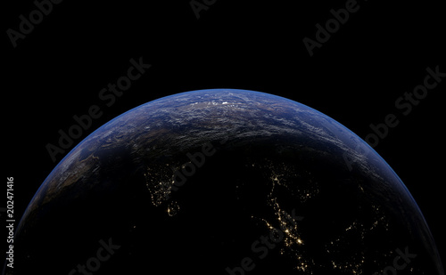 地球イメージ　黒バック