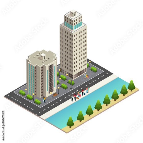 Isometric Travel Concept