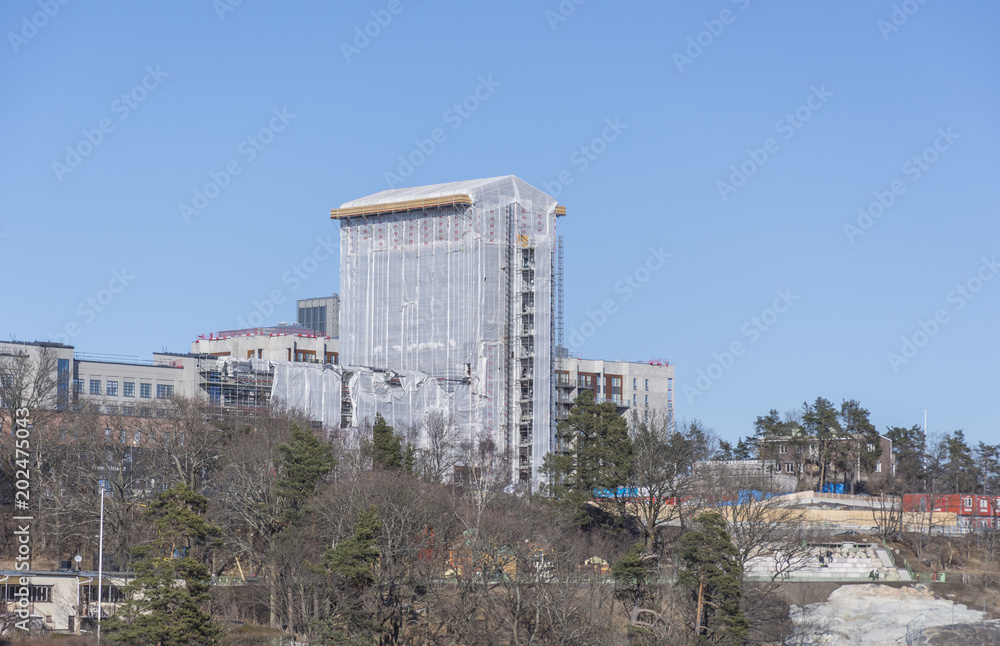 Φωτογραφία Bostadshuset Bageriet på Kvarnholem under renoveringen kommer även att ha en när