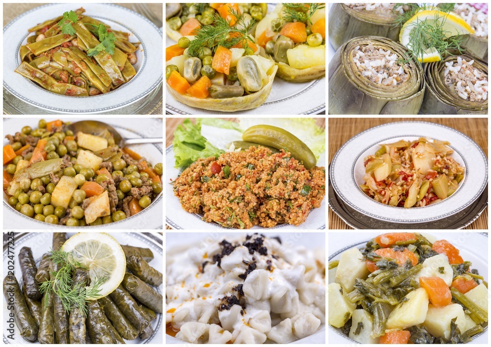 Turkish foods collage