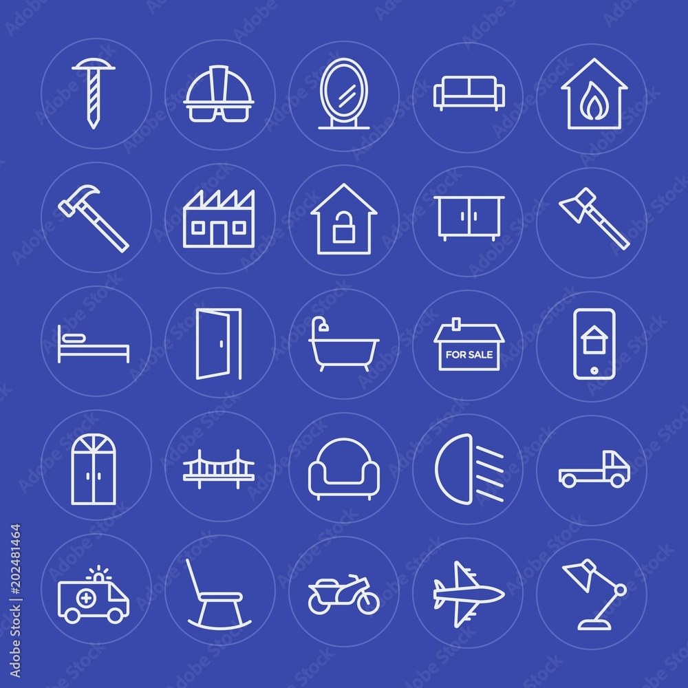 Modern Simple Set of transports, industry, buildings, furniture Vector outline Icons. Contains such Icons as bike, biker, lamp, desk and more on blue background. Fully Editable. Pixel Perfect. Modern Simple Set of transports, industry, buildings, furniture Vector outline Icons. Contains such Icons as bike, biker, lamp, desk and more on blue background. Fully Editable. Pixel Perfect.