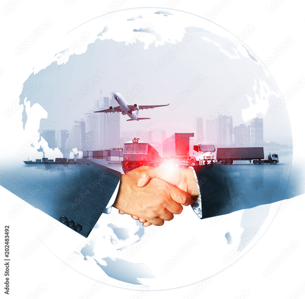 Φωτογραφία success business of Global logistics , Air cargo trucking rail transportation ma