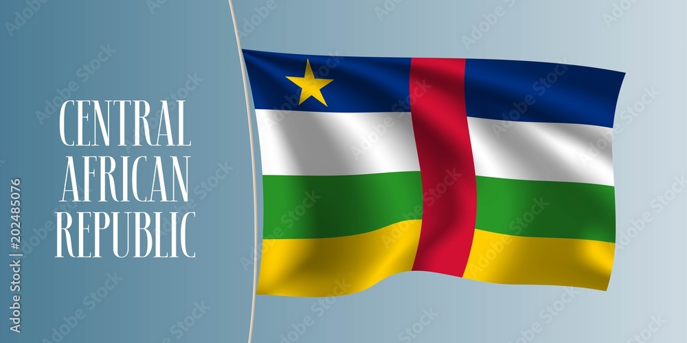 Fototapeta premium Central African Republic flag vector illustration