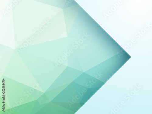 abstract green geometric background with arrow