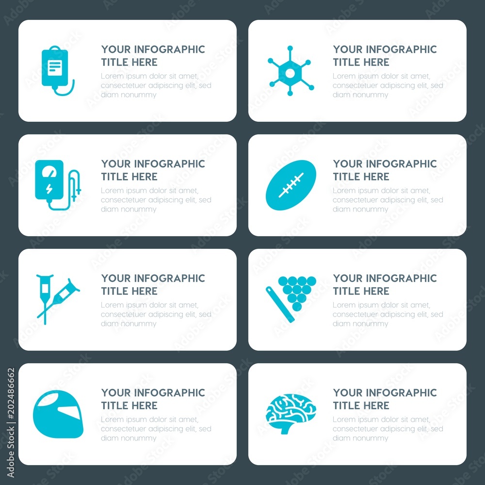 Φωτογραφία Flat health, science, sports, kids and toys infographic timeline template for pr
