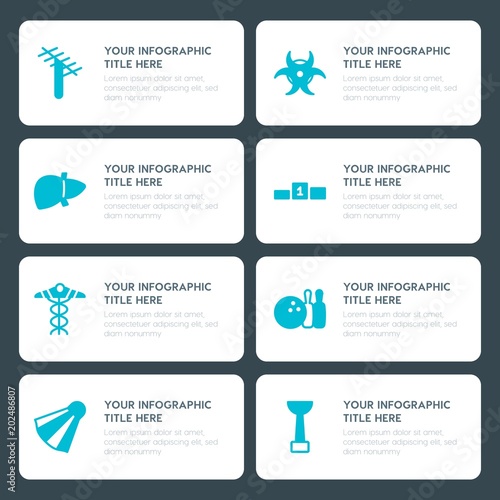 Flat health, science, sports, kids and toys infographic timeline template for presentations, advertising, annual reports