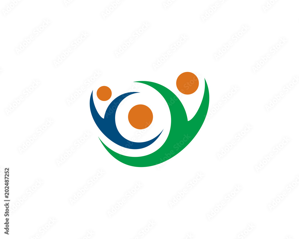 Obraz premium group people logo