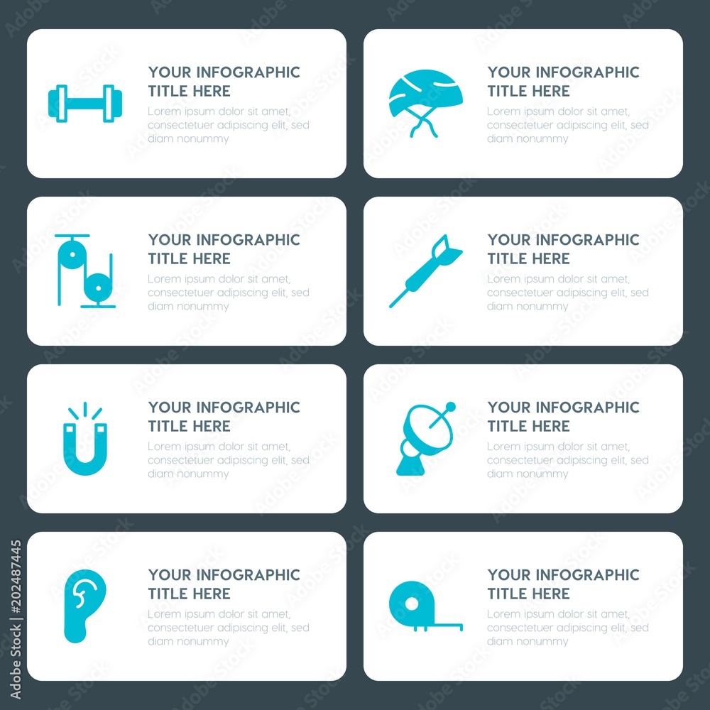 Φωτογραφία Flat health, science, sports, kids and toys infographic timeline template for pr