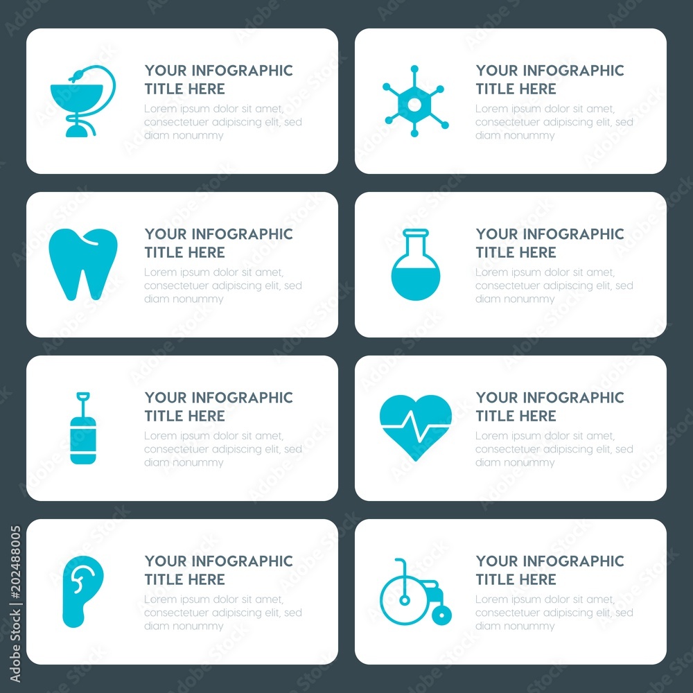 Φωτογραφία Flat health, science, sports, kids and toys infographic timeline template for pr