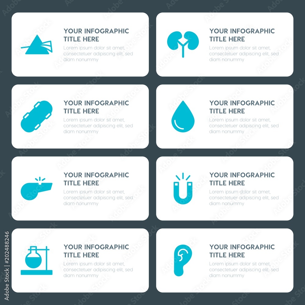 Φωτογραφία Flat health, science, sports, kids and toys infographic timeline template for pr