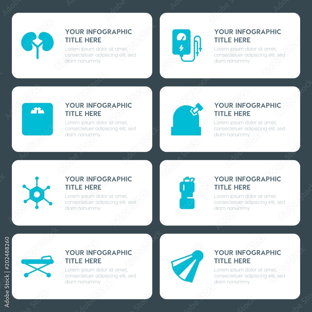 Φωτογραφία Flat health, science, sports, kids and toys infographic timeline template for pr