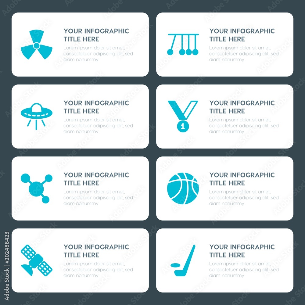 Φωτογραφία Flat health, science, sports, kids and toys infographic timeline template for pr