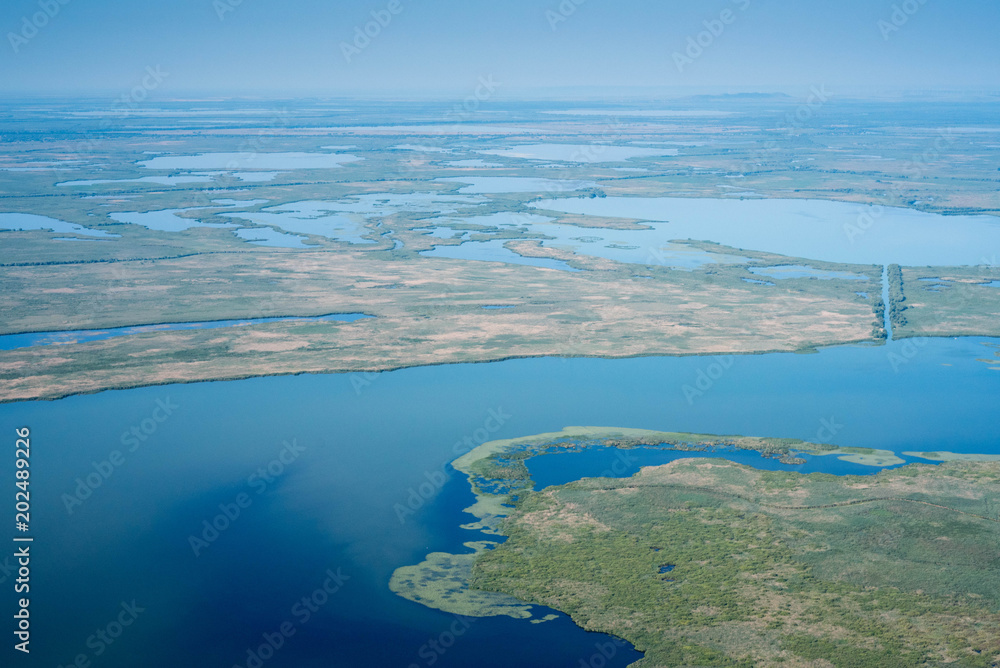 Danube Delta Aerial View over Unique Nature
