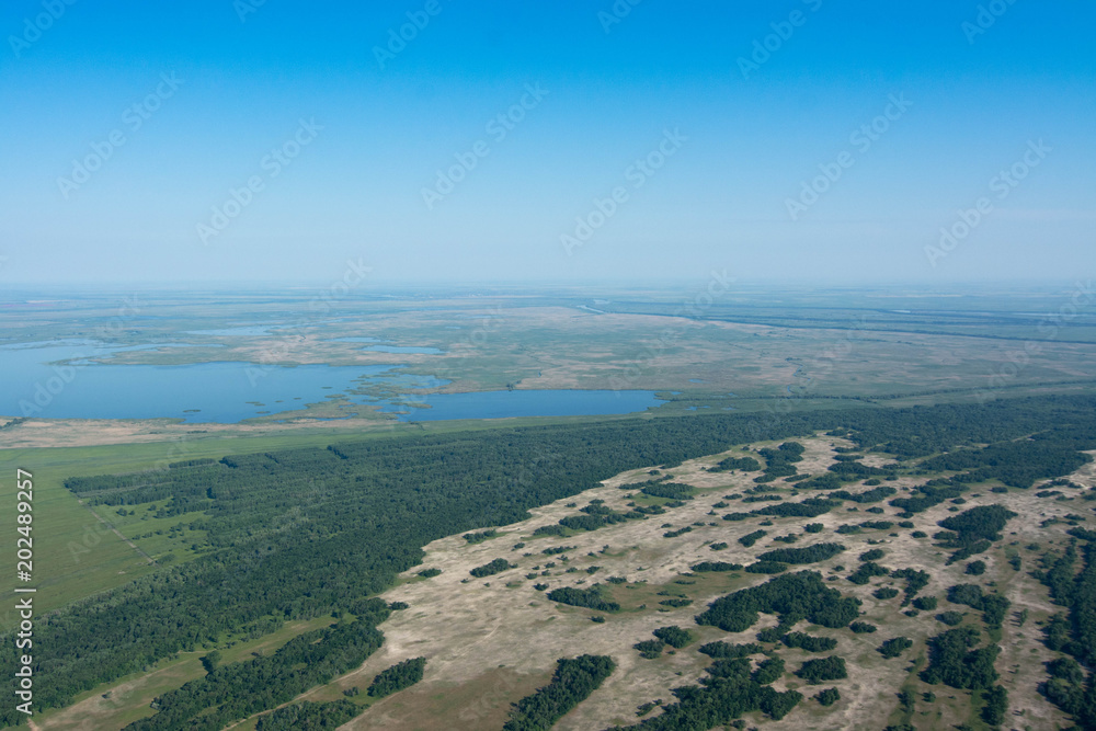 Danube Delta Aerial View over Unique Nature