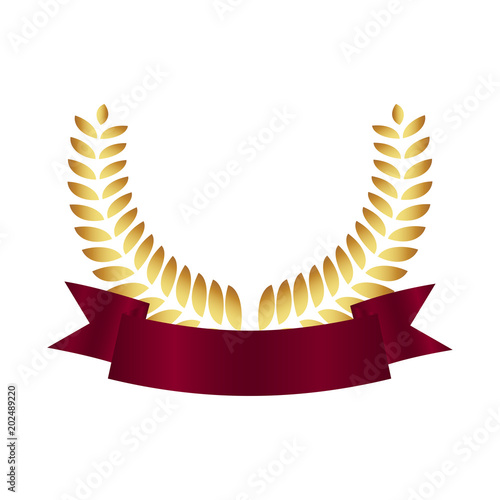 Lorbeeren Banner gold rot