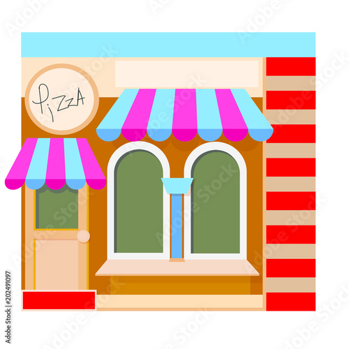 Pizza shop vector illustration