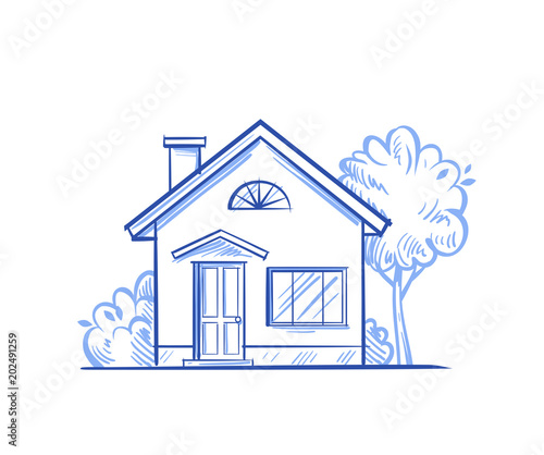Sketch of a private house.