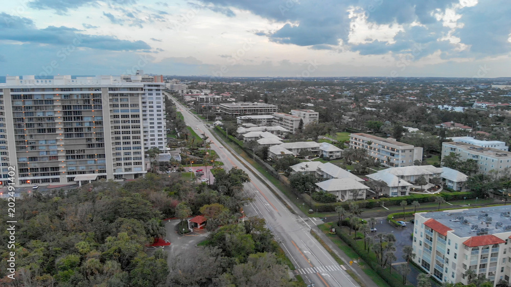 Obraz premium Boca Raton aerial view, Florida coastline