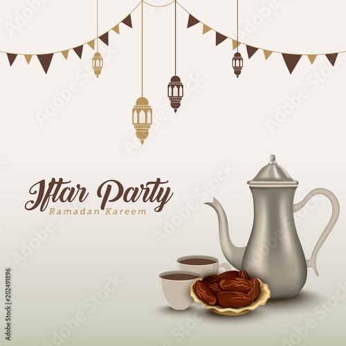 Ramadan Kareem Iftar Party background design