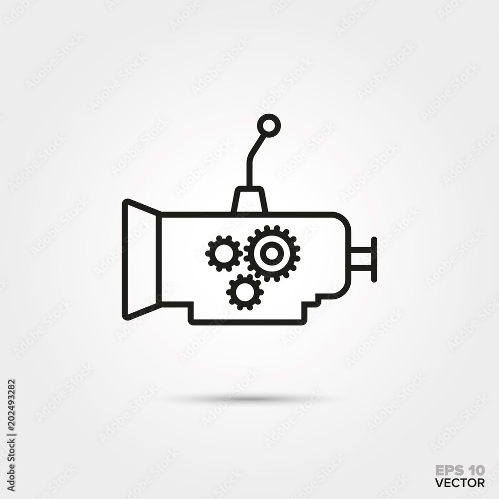Car gearbox vector line icon. Automotive parts, repair and service symbol. Car gearbox vector line icon. Automotive parts, repair and service symbol.