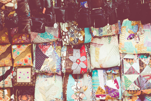 Traditional portuguese souvenirs for sale local market. Portugal