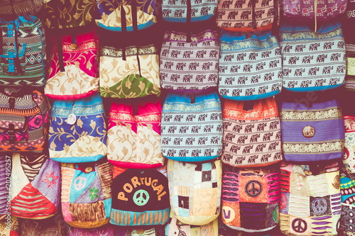 Traditional portuguese souvenirs for sale local market. Portugal © Curioso.Photography