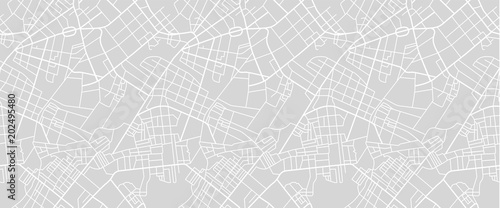 Obraz na plátně Street map of town