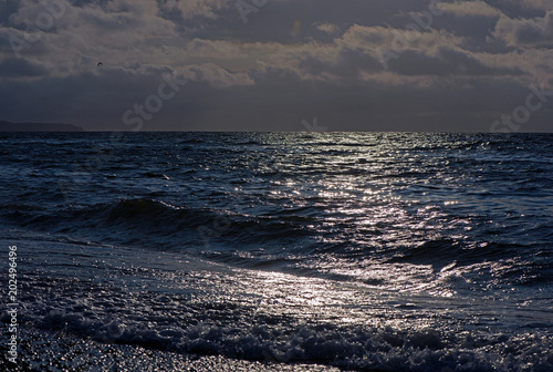 The North Sea in today's last light