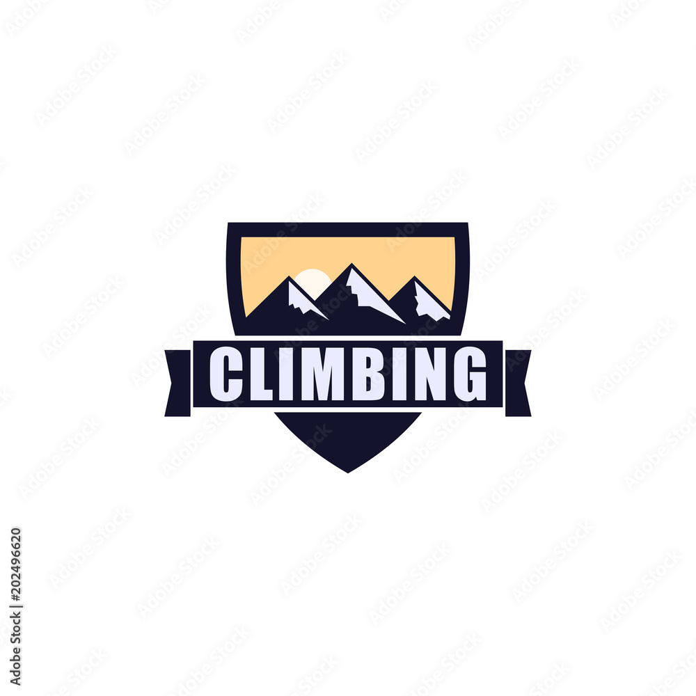 Climbing logo Vector Template Design Illustration