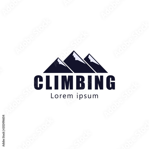 Climbing logo Vector Template Design Illustration