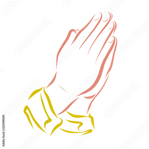 Hands folded in prayer  religion