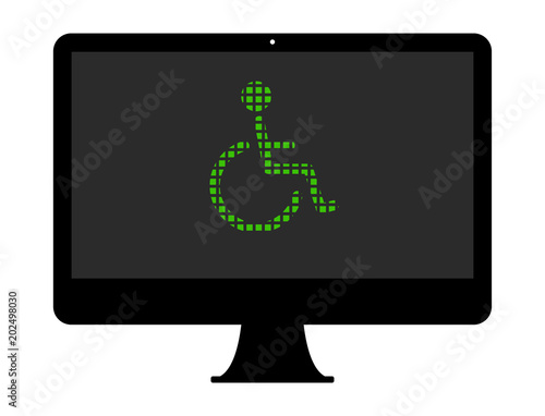Pixel Icon PC - Rollstuhlfahrer