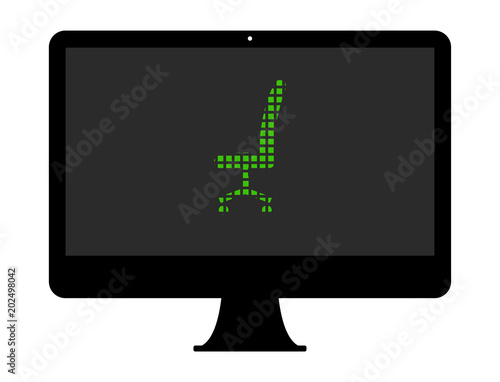 Pixel Icon PC - Drehstuhl