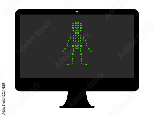 Pixel Icon PC - Skelett