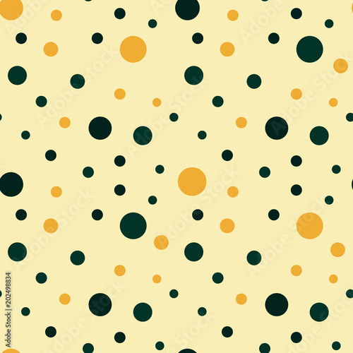 Colorful Polka Dot seamless pattern, vector