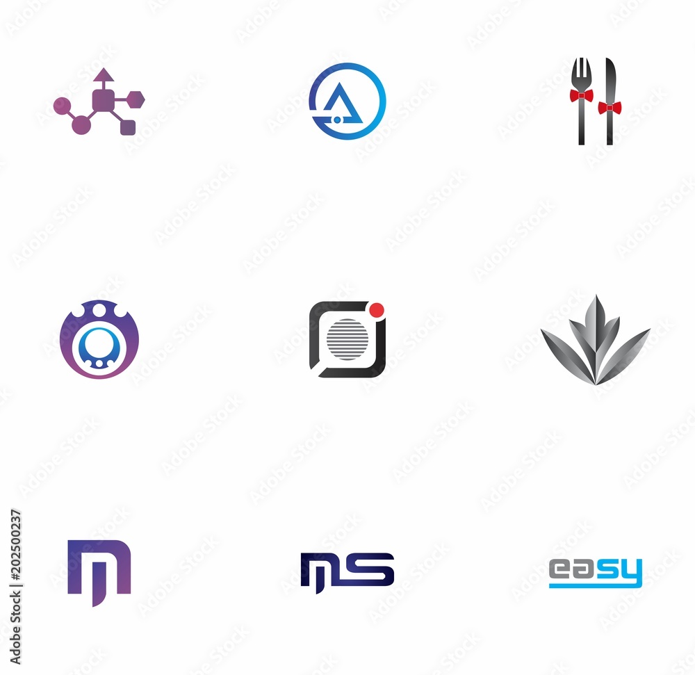 logo set design for icon, website, and company logo set design for icon, website, and company