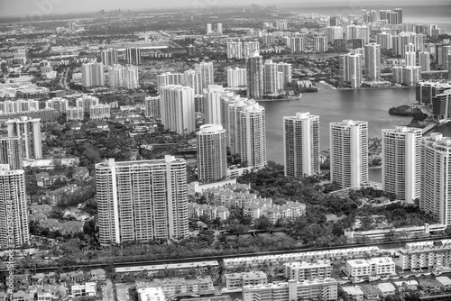 Aerial view of Miami skyline