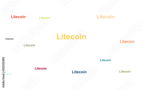 Viele bunte Wörter - Litecoin